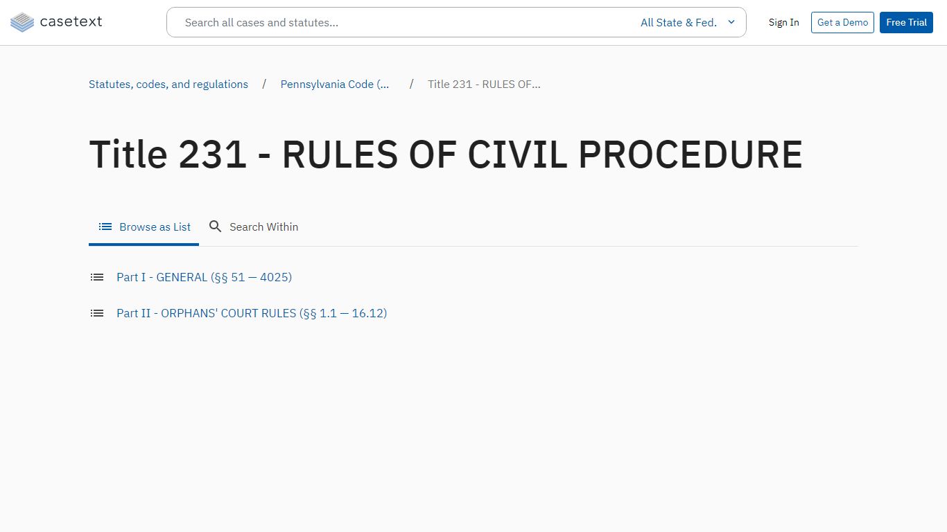 Title 231 - RULES OF CIVIL PROCEDURE - Casetext