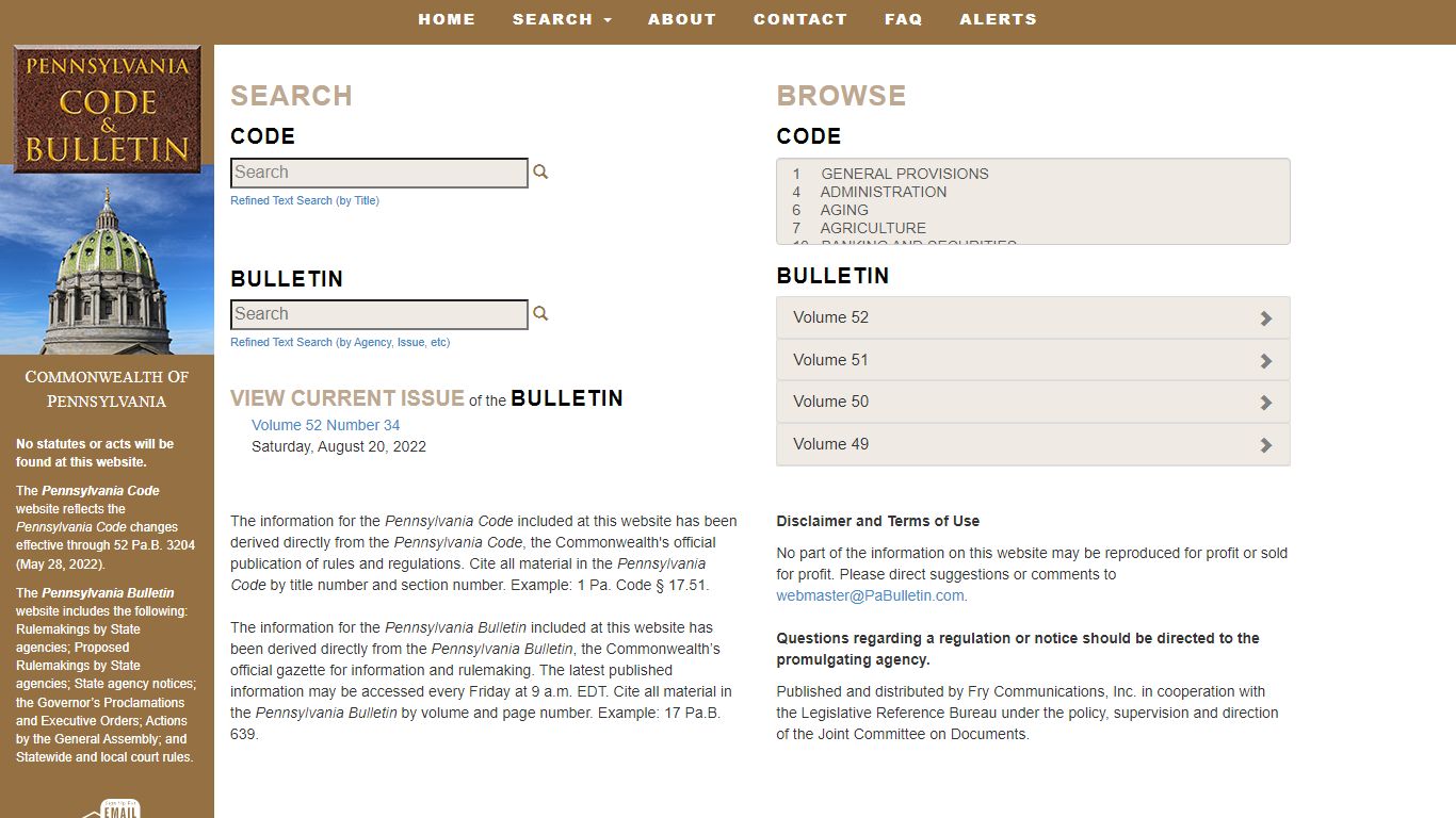 Pennsylvania Code & Bulletin